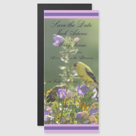 Goldfinch Spring Garden Wedding Magneteinladung