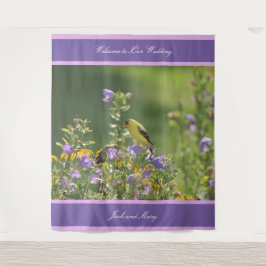 Goldfinch Spring Garden Wedding Wandteppich