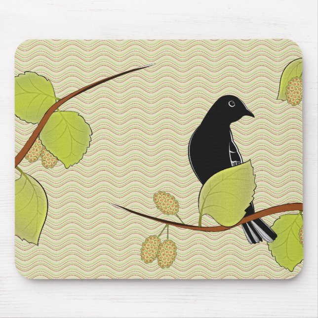 Goldfinch u. Maulbeere Mousepad (Vorne)