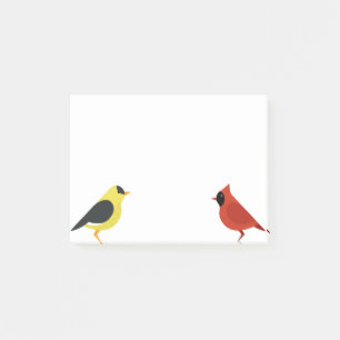 Goldfinch und Kardinal Post-it Klebezettel