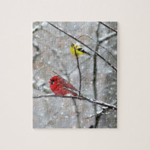 Goldfinch und Kardinal Puzzle