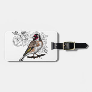 Goldfinch und Rose Gepäckanhänger