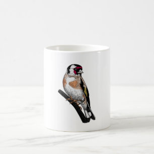 Goldfinch zeichnend kaffeetasse
