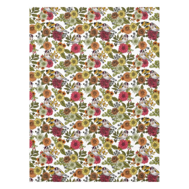 Goldfinken im Garten Tischdecke (Vorderseite)