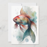 Goldfisch 2 in Aquarellen