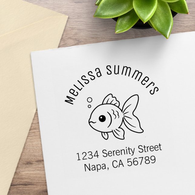 Goldfisch-Adresse Gummistempel (Von Creator hochgeladen)