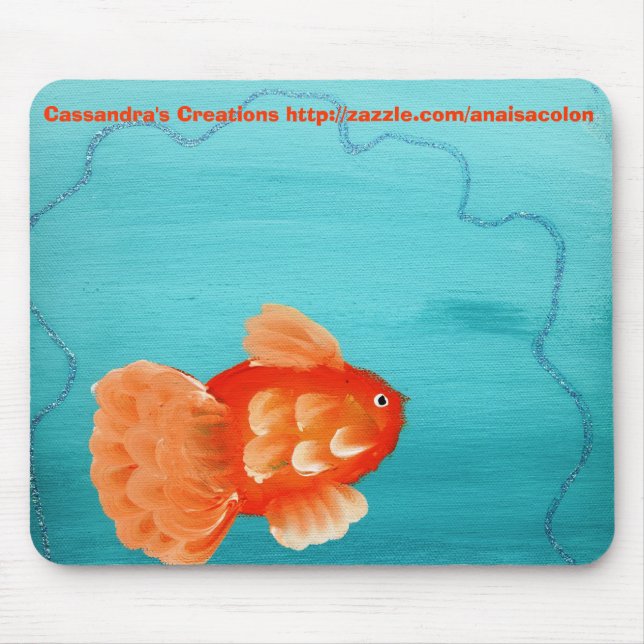 GOLDFISCH EIN SCHWIMMENDES MOUSEPAD (Vorne)