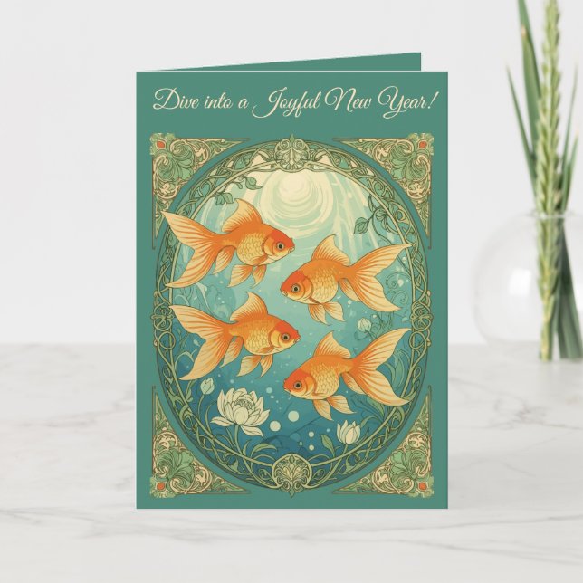 Goldfisch-Grace-Nowruz-Feier Karte (Vorderseite)