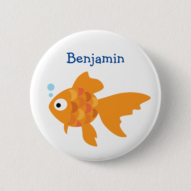 Goldfisch-Illustration Button (Vorderseite)