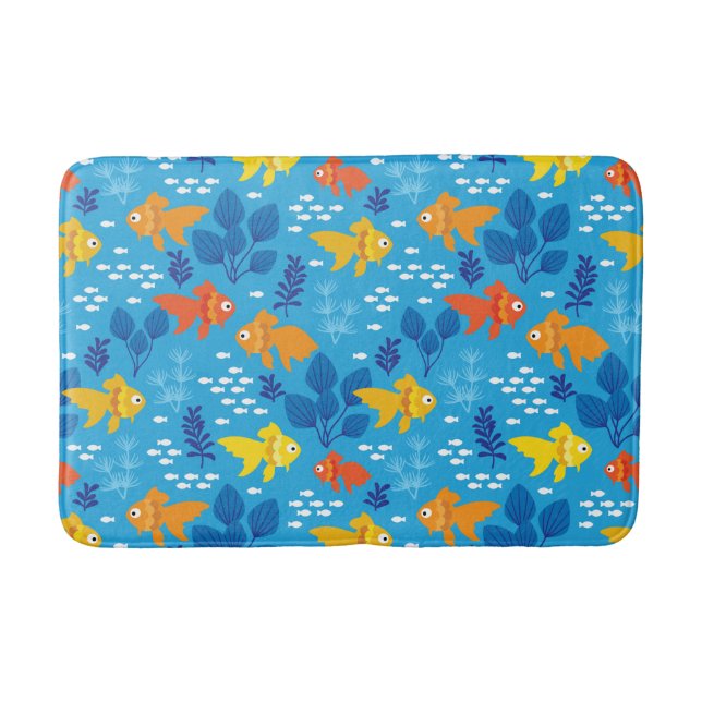 Goldfisch im Aquarium Badematte (Vorderseite)