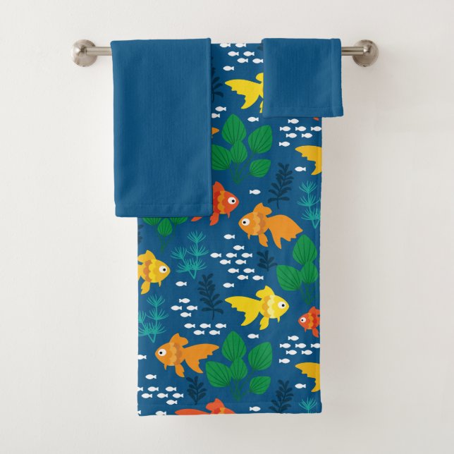 Goldfisch im Aquarium Badhandtuch Set (Insitu)