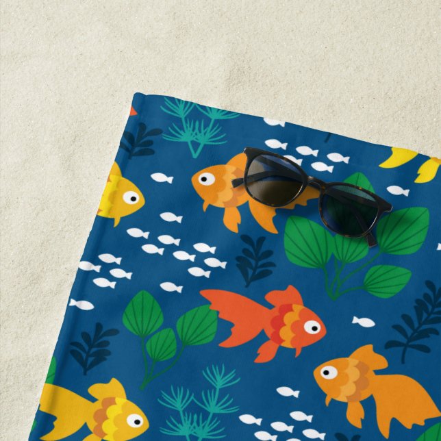 Goldfisch im Aquarium Strandtuch (Beispiel)