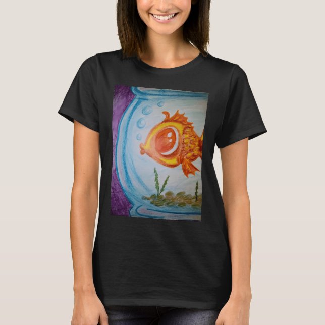 Goldfisch im Aquarium T-Shirt (Vorderseite)