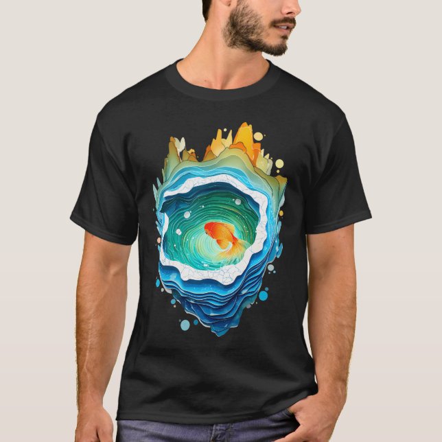 Goldfisch im kleinen Teich T-Shirt (Vorderseite)