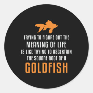 Goldfisch im Sinne von Goldfish Aquarienfisch Runder Aufkleber