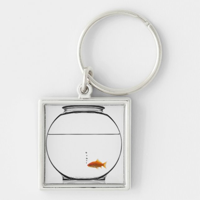 Goldfisch in der Schüssel Schlüsselanhänger (Vorne)