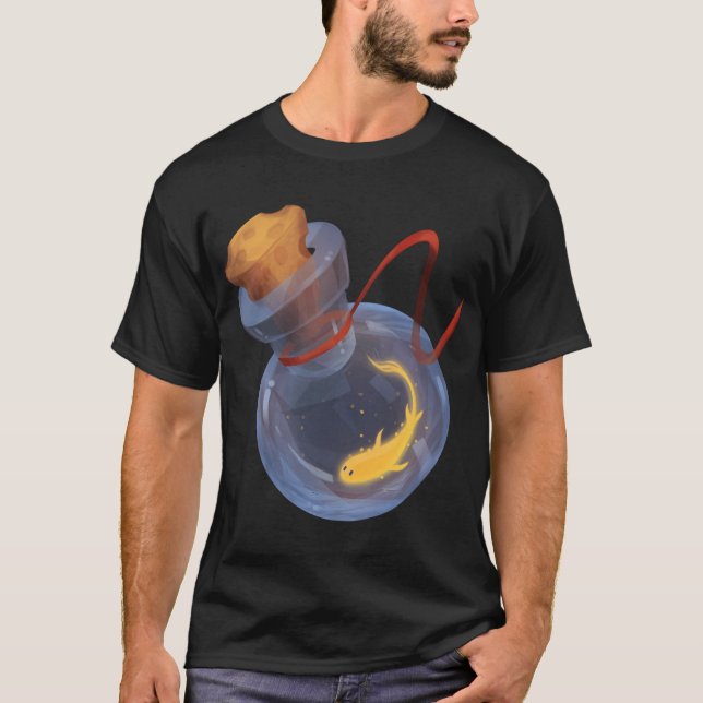 Goldfisch in einer Glasphiole T-Shirt (Vorderseite)