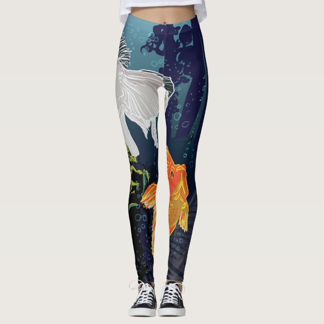 Goldfisch in Japan Leggings (Vorderseite)