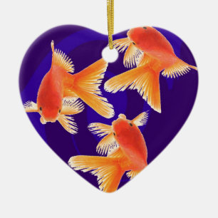 Goldfisch Keramik Ornament