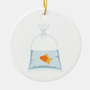 Goldfisch Keramik Ornament