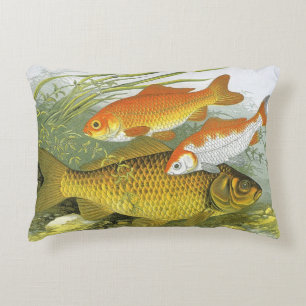Goldfisch Koi Fisch, Vintage Marine Wasserleben Me Dekokissen