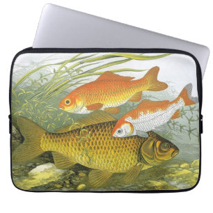 Goldfisch Koi Fisch, Vintage Marine Wasserleben Me Laptopschutzhülle