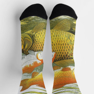 Goldfisch Koi Fisch, Vintage Marine Wasserleben Me Socken