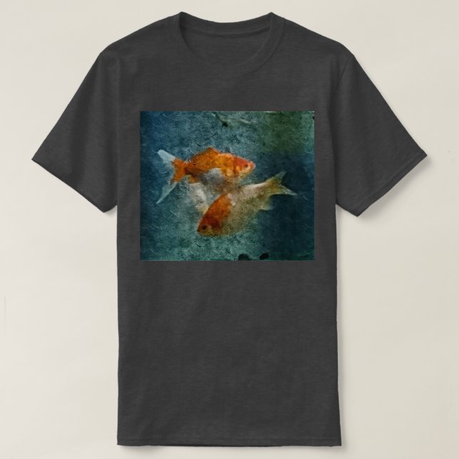 Goldfisch-Malerei T-Shirt (Design vorne)