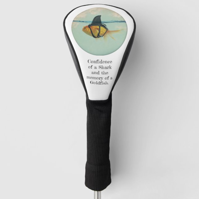 Goldfisch mit einer Haifischflosse Golf Headcover (Vorderseite)