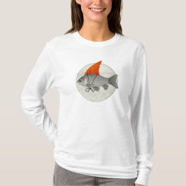 Goldfisch mit einer Haifischflosse T-Shirt