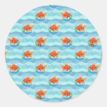 Goldfisch-Party-Aufkleber