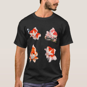 Goldfisch Sakura Blüte Rot Orange T-Shirt