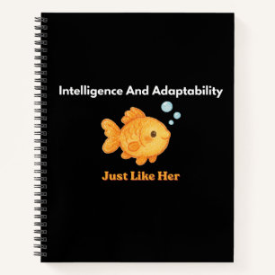 Goldfisch Schwimmen - Intelligenz und Anpassungsfä Notizbuch
