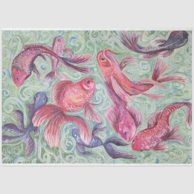 Goldfisch Seidenpapier (Vorderseite)