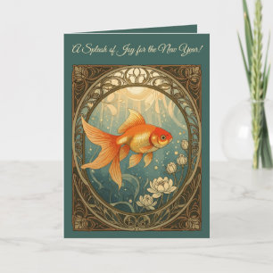 Goldfisch-Serenität-Nowruz-Feier Karte