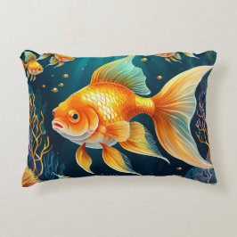 Goldfisch unter Wasser Dekokissen