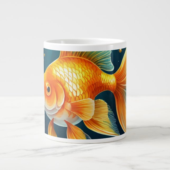 Goldfisch unter Wasser Jumbo-Tasse (Vorderseite)