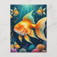 Goldfisch unter Wasser