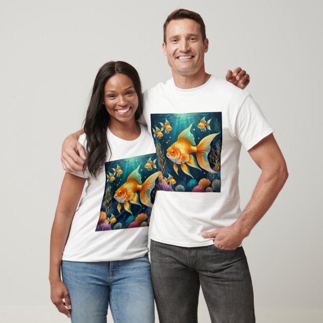Goldfisch unter Wasser T-Shirt (Unisex)