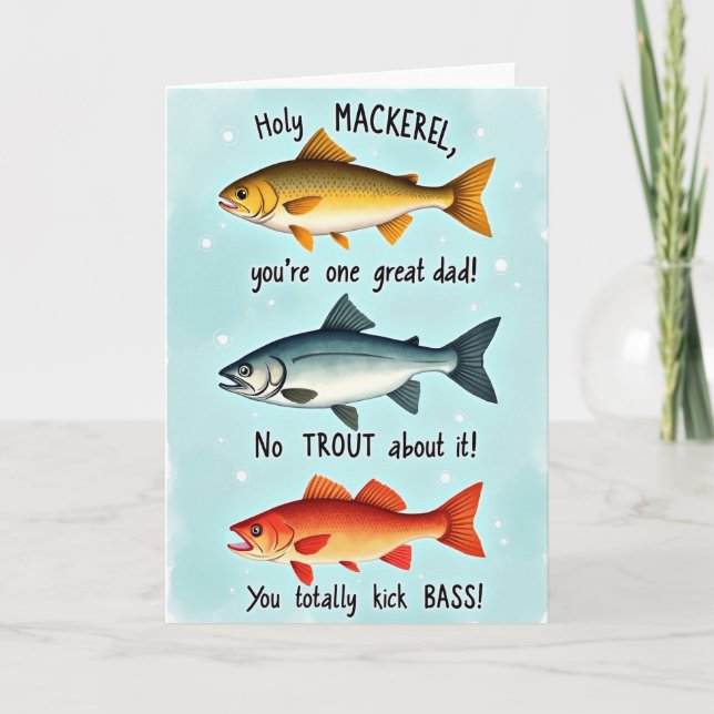 Goldfisch Vatertagskarte Karte (Vorderseite)