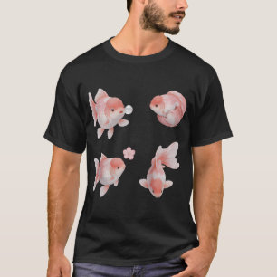 Goldfisch Weiß Rosa Süßer Fisch Kunst Set T-Shirt