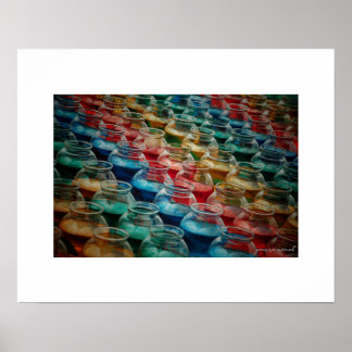Goldfisch-Wurf Poster Druck