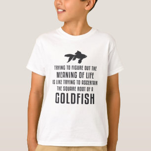 Goldfische Bedeutung des Lebens Goldfisch Retro Fu T-Shirt