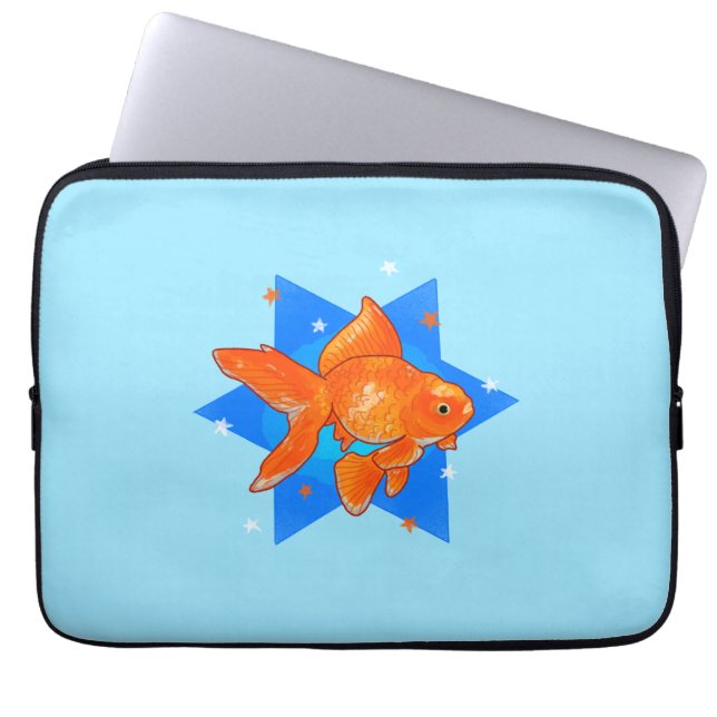 Goldfische mit Sternen Laptopschutzhülle (Vorderseite)