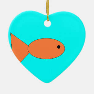 Goldfische schwimmen im Ozean, Kunst von Kindern:) Keramikornament