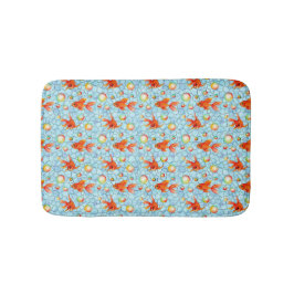 Goldfische und Seifenblasen Badematte