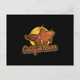 Goldfischliebhaber Aquarium Vintage Retro Tier Fis Postkarte