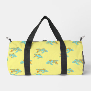 Goldfischmuster (Light Blue und Orange) Duffle Bag