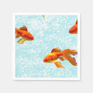 Goldfischmuster Serviette