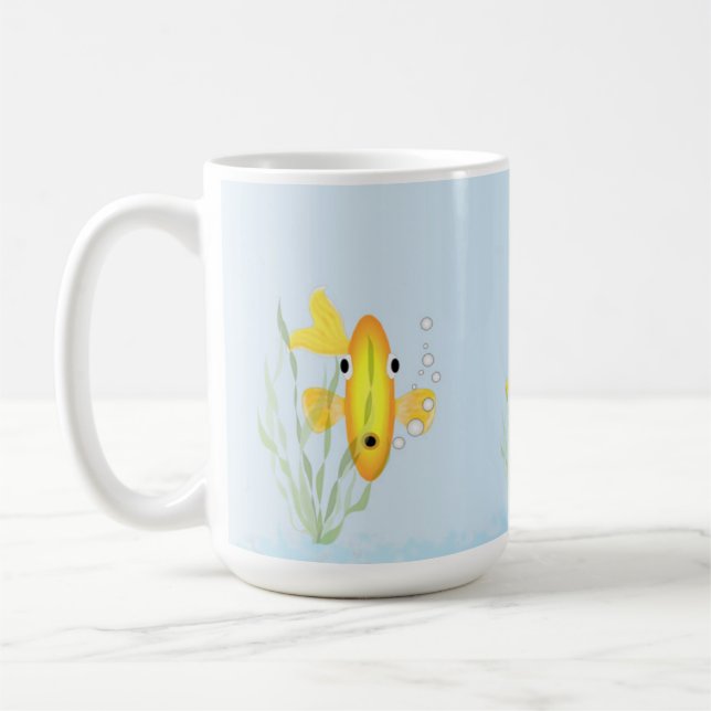 Goldfischschüssel-Tasse Kaffeetasse (Links)
